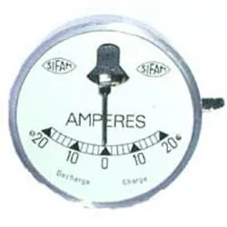 Ampèremètre cadran blanc sans collerette