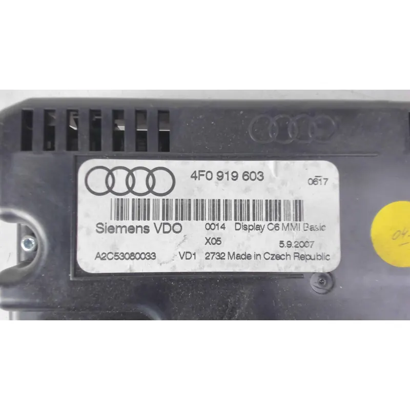 Ecran GPS Audi A6 3 ALLROAD PHASE 1 BREAK (2007)