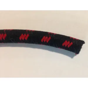 Fil allumage gainé Ø7mm noir à rayures rouges le m