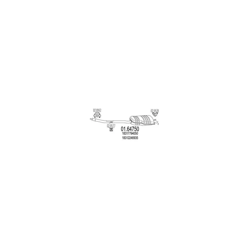Silencieux Arriere BMW E46 320 D TD M 47 (98-)