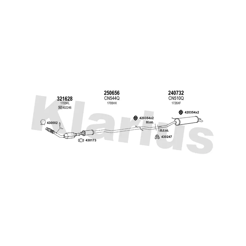 Silencieux Intermediaire Citroen C5 2.0ie HPi (02-04)