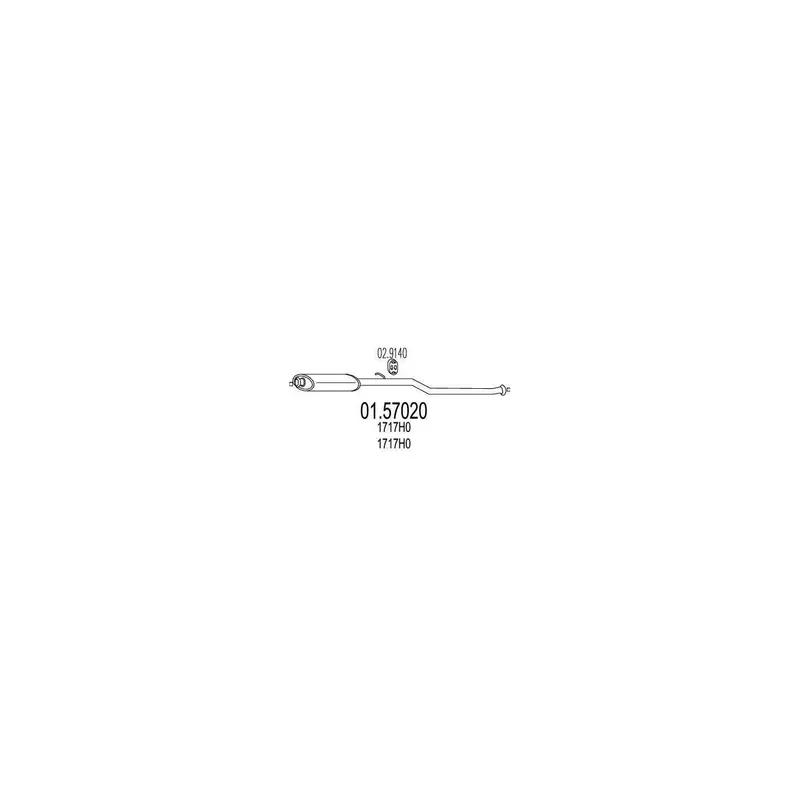 silencieux intermediaire Partner BERLINGO 1.8 essence
