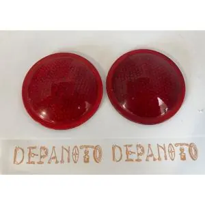 Verres rouges diamètre 82 mm la paire